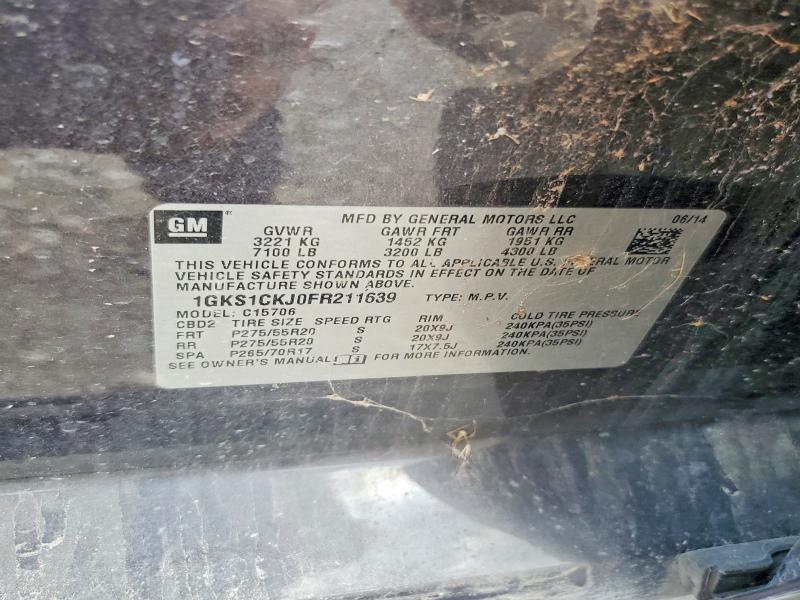 Aukcja sprzedaży 2015 Gmc Yukon, vin: 1GKS1CKJ0FR211639, numer aukcji: 68058526
