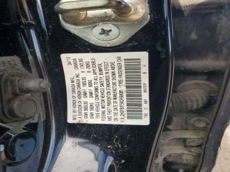 Aukcja sprzedaży 2012 Honda Civic, vin: 2HGFB2F54CH564061, numer aukcji: 68121926