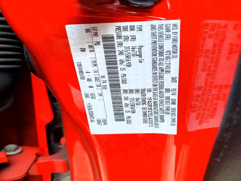 2014 Ford Focus მანქანა იყიდება აუქციონზე, vin: 1FADP3F27EL433513, აუქციონის ნომერი: 70178956