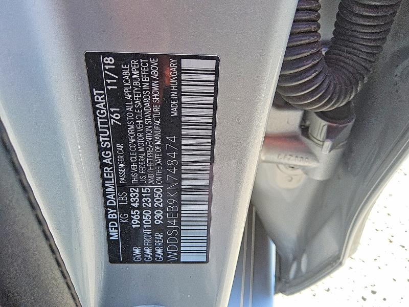 Aukcja sprzedaży 2019 Mercedes-benz Cla, vin: WDDSJ4EB9KN748474, numer aukcji: 67719296