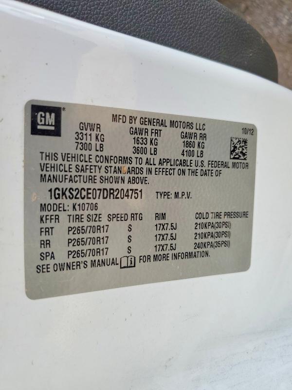 Продаж на аукціоні авто 2013 Gmc Yukon, vin: 1GKS2CE07DR204751, номер лоту: 69037056