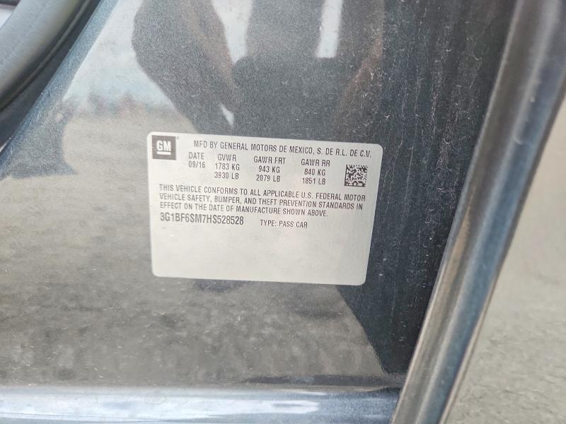69814676 :رقم المزاد ، 3G1BF6SM7HS528528 vin ، 2017 Chevrolet Cruze مزاد بيع