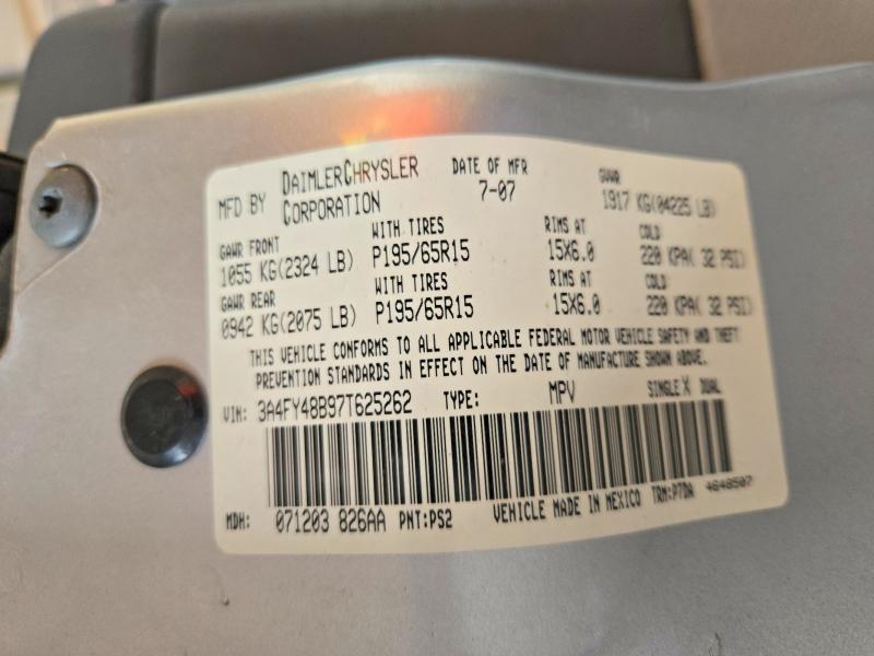 Продажа на аукционе авто 2007 Chrysler Pt Cruiser, vin: 3A4FY48B97T625262, номер лота: 70748326