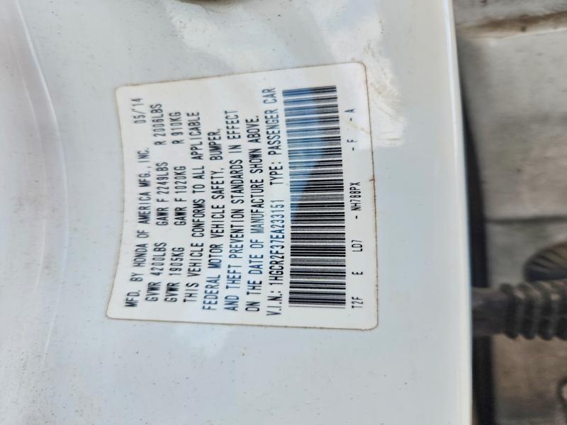 Aukcja sprzedaży 2014 Honda Accord, vin: 1HGCR2F37EA233151, numer aukcji: 68352136