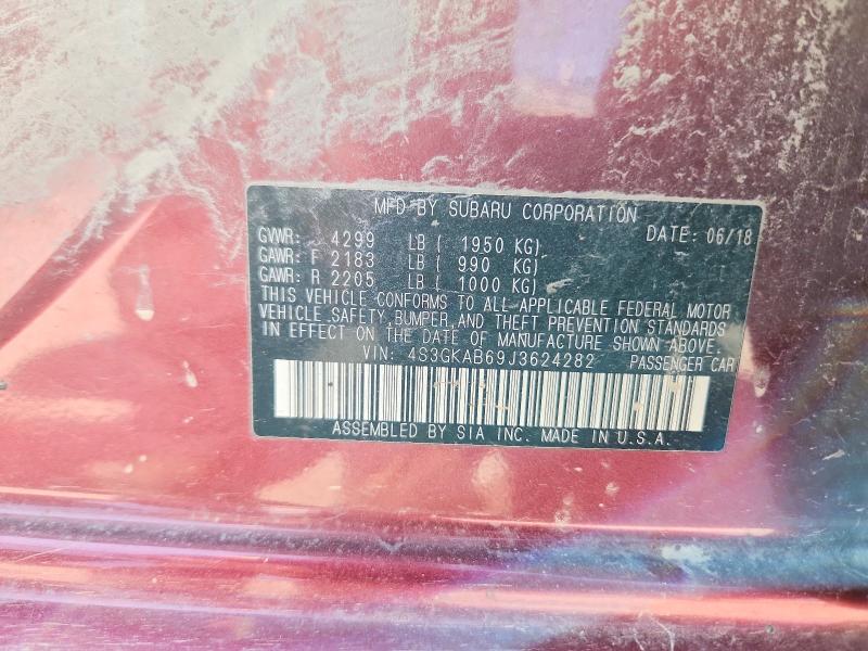 67781816 :رقم المزاد ، 4S3GKAB69J3624282 vin ، 2018 Subaru Impreza مزاد بيع