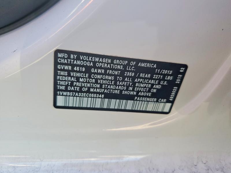 Продаж на аукціоні авто 2014 Volkswagen Passat, vin: 1VWBS7A32EC055346, номер лоту: 70490296