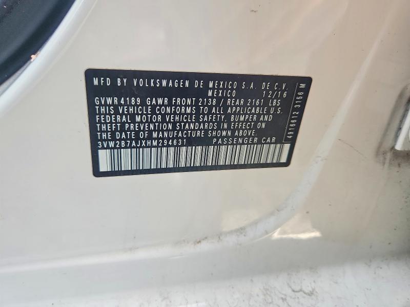 68262766 :رقم المزاد ، 3VW2B7AJXHM294631 vin ، 2017 Volkswagen Jetta مزاد بيع