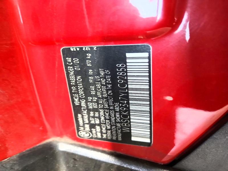 Продаж на аукціоні авто 2000 Bmw M, vin: WBSCK9347YLC92858, номер лоту: 69421456