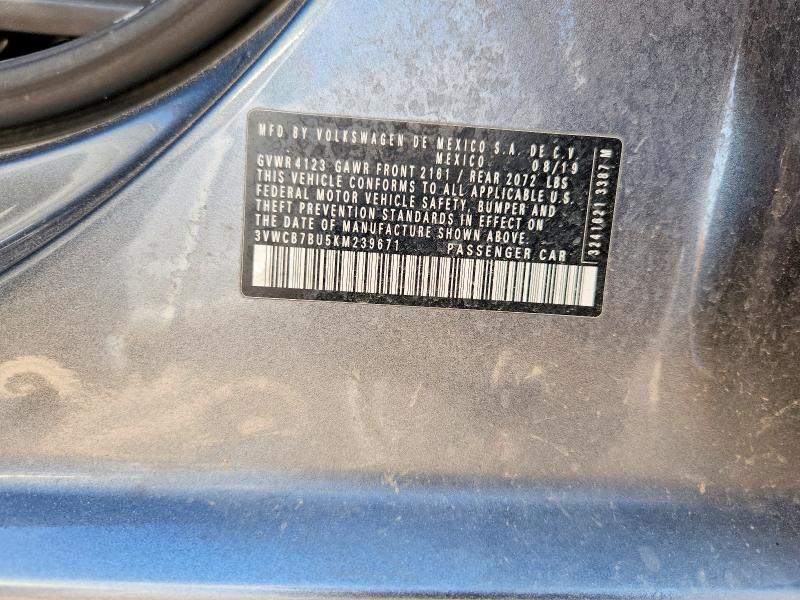 Продажа на аукционе авто 2019 Volkswagen Jetta, vin: 3VWCB7BU5KM239671, номер лота: 71023316