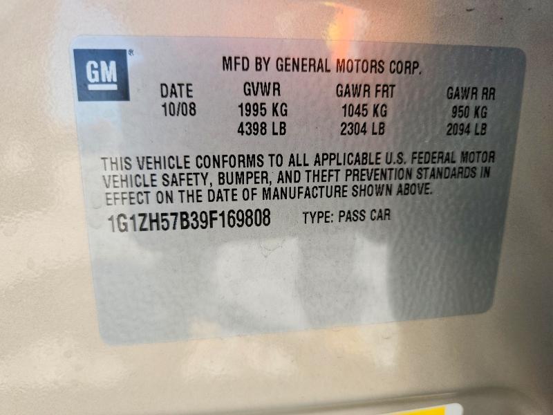 Продаж на аукціоні авто 2009 Chevrolet Malibu, vin: 1G1ZH57B39F169808, номер лоту: 68833896