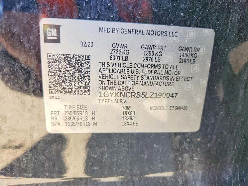 Продаж на аукціоні авто 2020 Cadillac Xt5, vin: 1GYKNCRS5LZ190047, номер лоту: 67414766