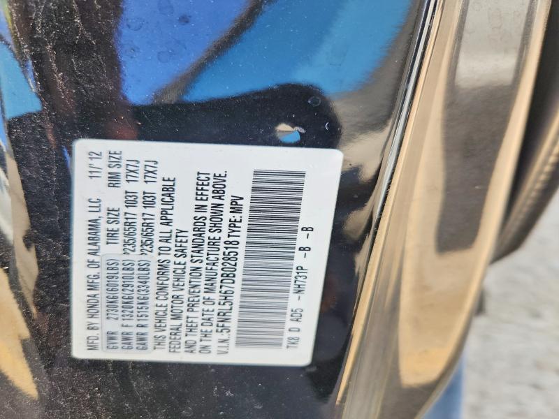 68027016 :رقم المزاد ، 5FNRL5H67DB028518 vin ، 2013 Honda Odyssey مزاد بيع