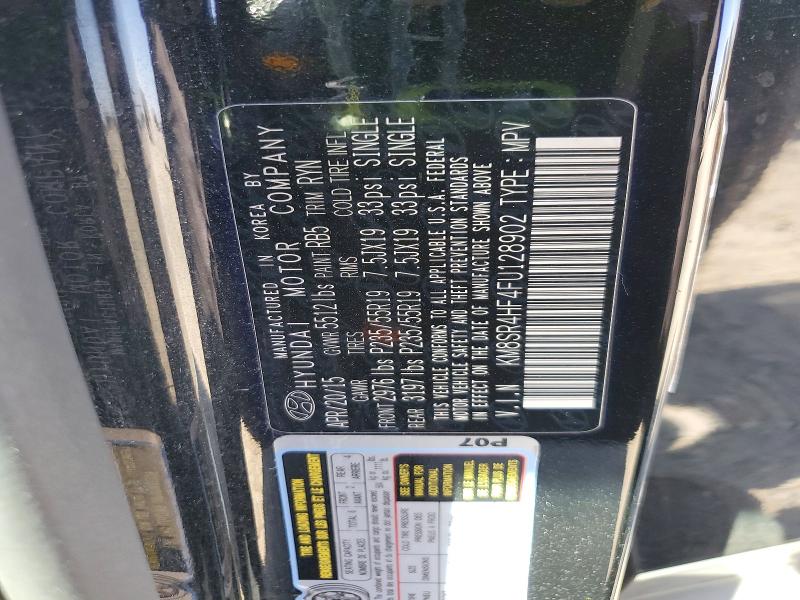 69638276 :رقم المزاد ، KM8SR4HF4FU128902 vin ، 2015 Hyundai Santa Fe مزاد بيع