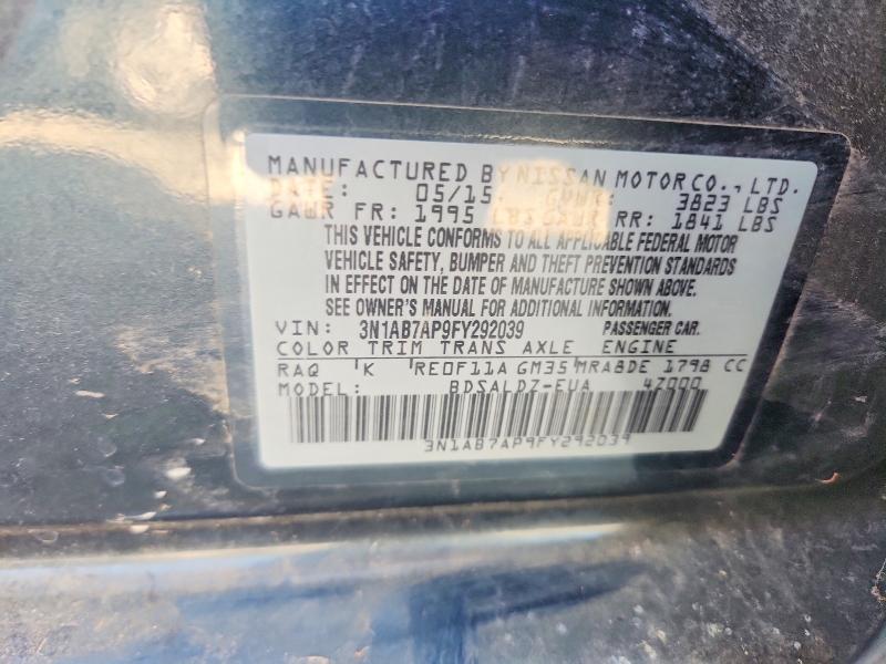 Aukcja sprzedaży 2015 Nissan Sentra, vin: 3N1AB7AP9FY292039, numer aukcji: 71040286