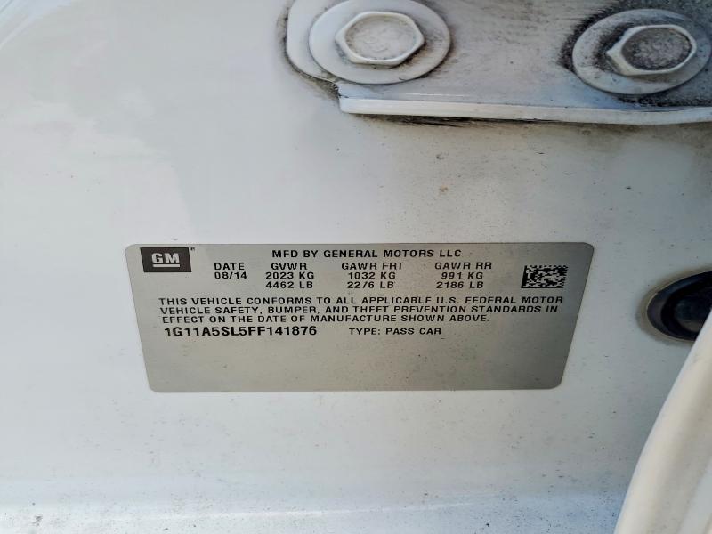 70347946 :رقم المزاد ، 1G11A5SL5FF141876 vin ، 2015 Chevrolet Malibu مزاد بيع