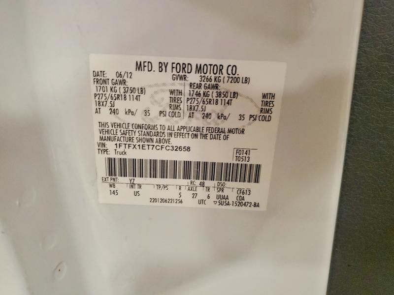 Aukcja sprzedaży 2012 Ford F150, vin: 1FTFX1ET7CFC32658, numer aukcji: 67922036