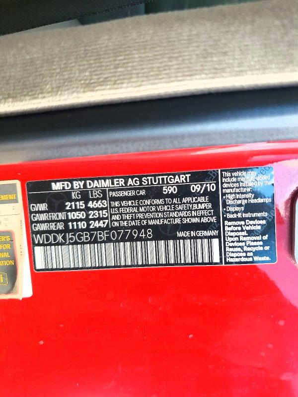 Продажа на аукционе авто 2011 Mercedes-benz E, vin: WDDKJ5GB7BF077948, номер лота: 69565886