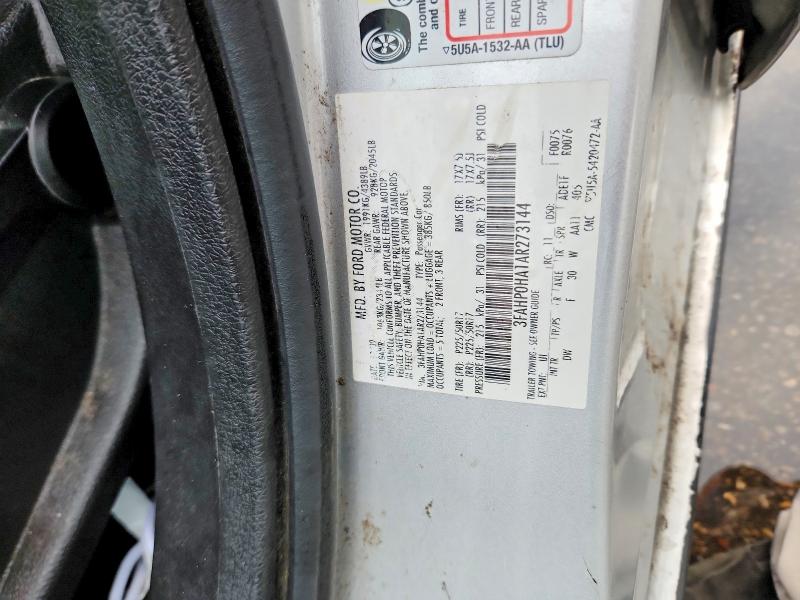 69439326 :رقم المزاد ، 3FAHP0HA1AR273144 vin ، 2010 Ford Fusion مزاد بيع