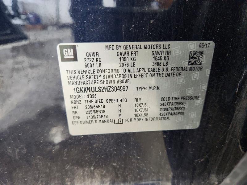 2017 Gmc Acadia მანქანა იყიდება აუქციონზე, vin: 1GKKNULS2HZ304957, აუქციონის ნომერი: 66857316