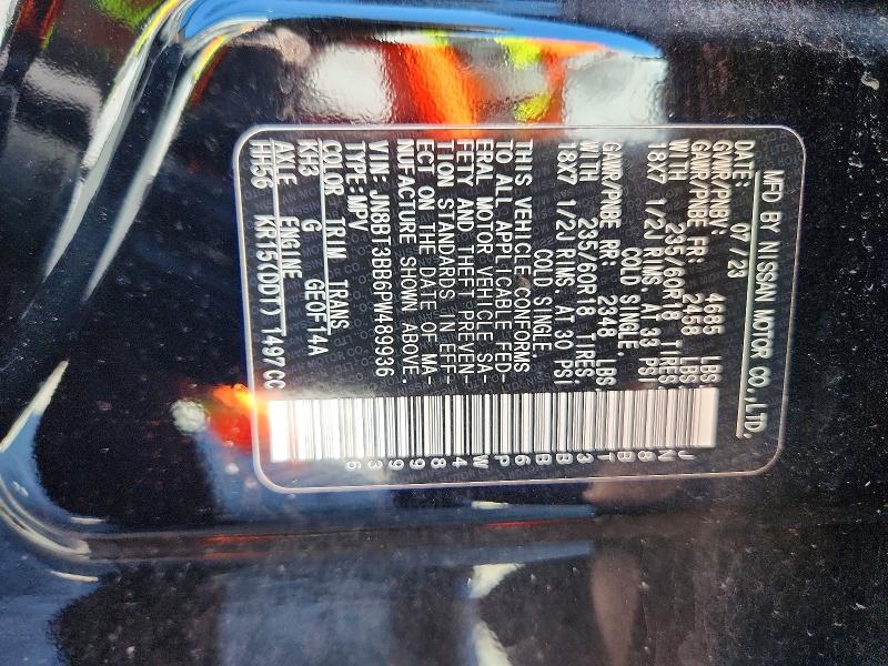 Aukcja sprzedaży 2023 Nissan Rogue, vin: JN8BT3BB6PW489936, numer aukcji: 68738476