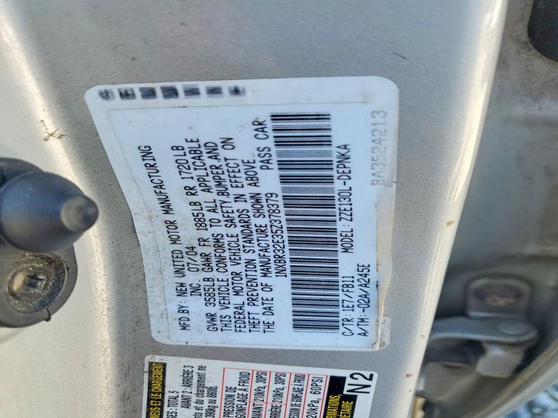 Продаж на аукціоні авто 2005 Toyota Corolla, vin: 1NXBR32E35Z378379        , номер лоту: 68891396