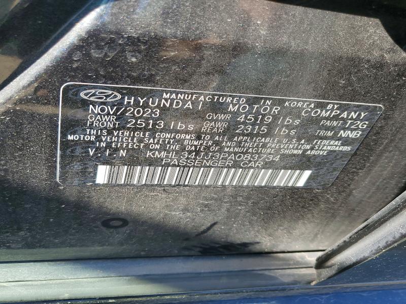 68814446 :رقم المزاد ، KMHL34JJ3PA083734 vin ، 2023 Hyundai Sonata Hybrid مزاد بيع