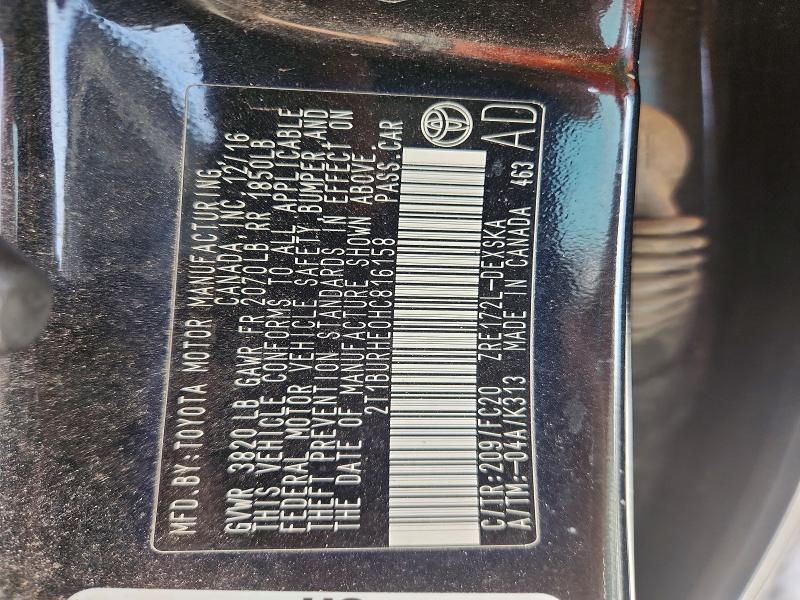 70544796 :رقم المزاد ، 2T1BURHE0HC816158 vin ، 2017 Toyota Corolla مزاد بيع