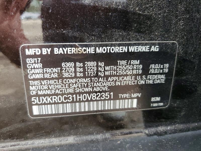 Aukcja sprzedaży 2017 Bmw X5, vin: 5UXKR0C31H0V82351, numer aukcji: 69601436