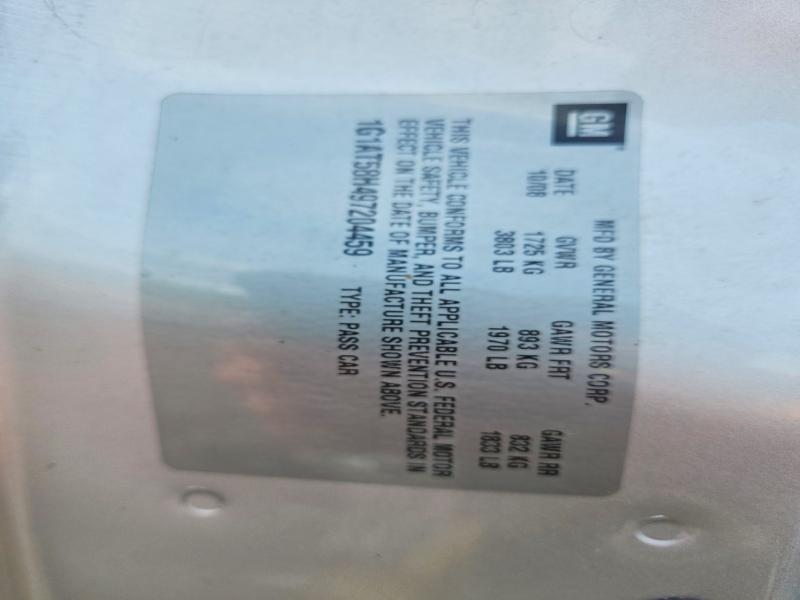 68867676 :رقم المزاد ، 1G1AT58H497204459 vin ، 2009 Chevrolet Cobalt مزاد بيع