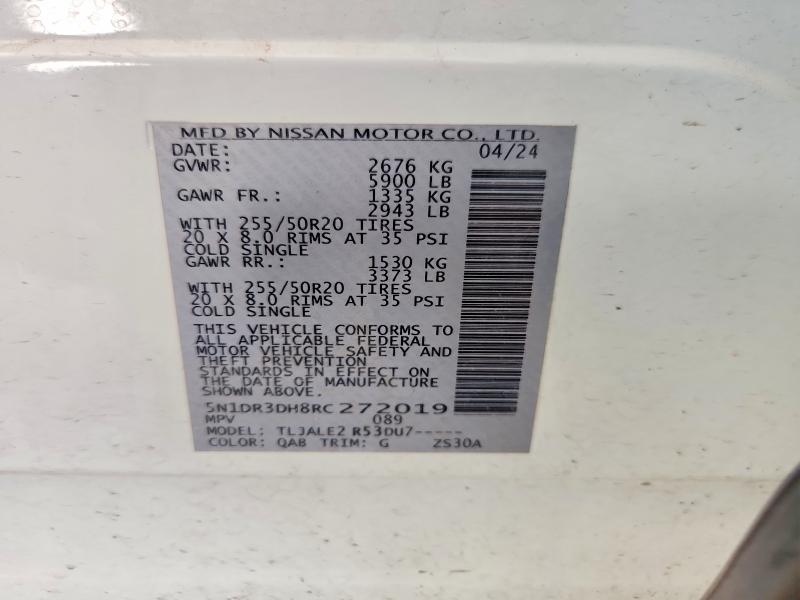 Продаж на аукціоні авто 2024 Nissan Pathfinder, vin: 5N1DR3DH8RC272019, номер лоту: 68402766