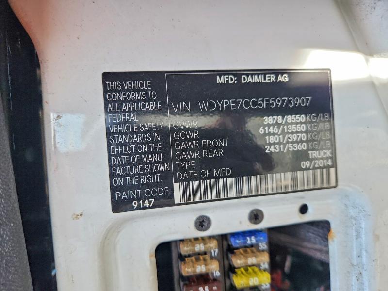 2015 Freightliner Sprinter მანქანა იყიდება აუქციონზე, vin: WDYPE7CC5F5973907, აუქციონის ნომერი: 68492686