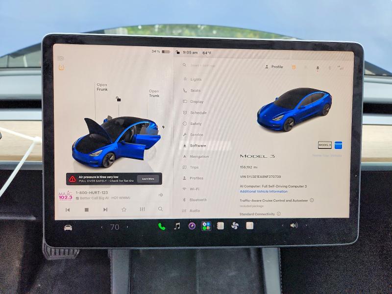 70726136 :رقم المزاد ، 5YJ3E1EA8NF370739 vin ، 2022 Tesla Model 3 مزاد بيع