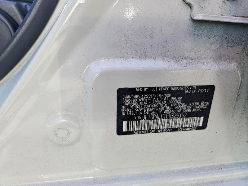 69627246 :رقم المزاد ، JF1GPAL61EH325352 vin ، 2014 Subaru Impreza مزاد بيع