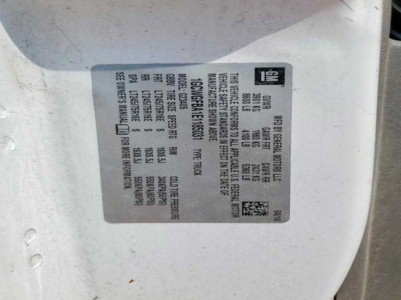 Продаж на аукціоні авто 2014 Chevrolet Express 2500, vin: 1GCWGFBA1E1185031, номер лоту: 69175136