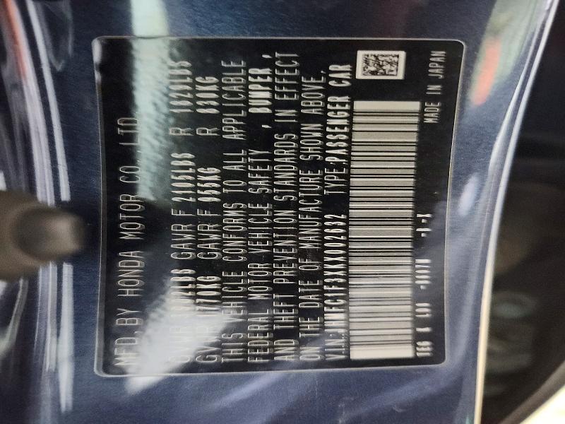 2019 Honda Civic მანქანა იყიდება აუქციონზე, vin: JHMFC1F3XKX002632, აუქციონის ნომერი: 68367266