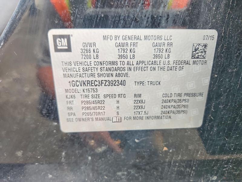 Продажа на аукционе авто 2015 Chevrolet Silverado, vin: 1GCVKREC3FZ392340, номер лота: 70600716