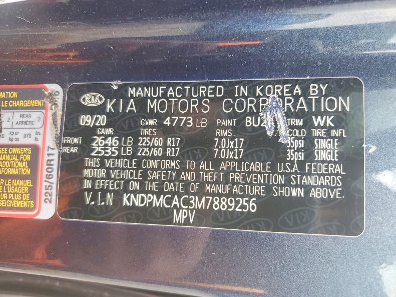 68483576 :رقم المزاد ، KNDPMCAC3M7889256 vin ، 2021 Kia Sportage مزاد بيع
