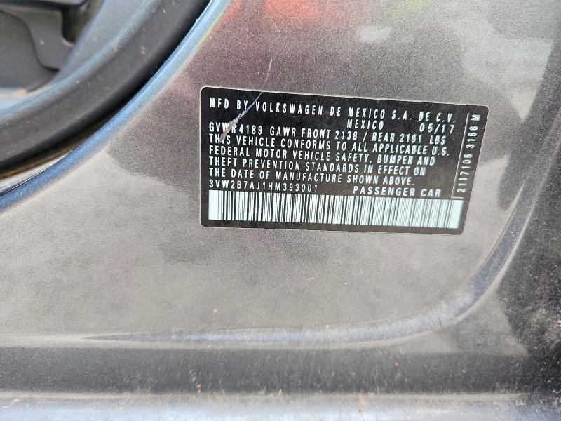 Aukcja sprzedaży 2017 Volkswagen Jetta, vin: 3VW2B7AJ1HM393001, numer aukcji: 67527296