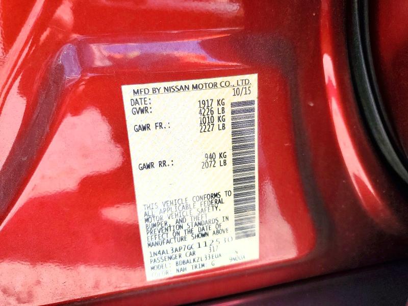 Aukcja sprzedaży 2016 Nissan Altima, vin: 1N4AL3AP7GC112530, numer aukcji: 68817446