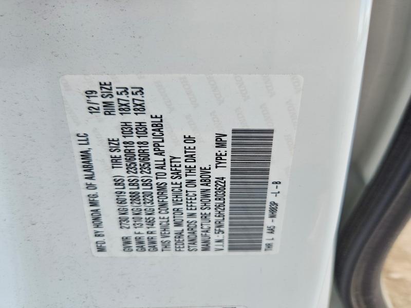 Продаж на аукціоні авто 2020 Honda Odyssey, vin: 5FNRL6H26LB036224, номер лоту: 69223496