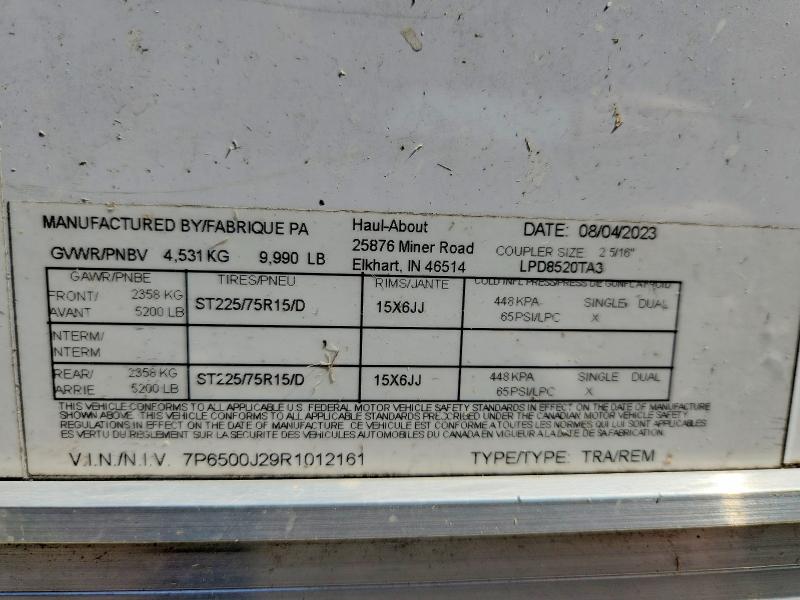 Продажа на аукционе авто 2024 Haul-about Unknown, vin: 7P6500J29R1012161, номер лота: 64754716