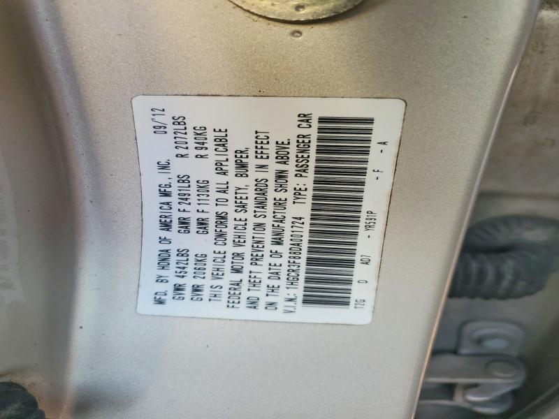 Aukcja sprzedaży 2013 Honda Accord, vin: 1HGCR3F88DA001724, numer aukcji: 69132356