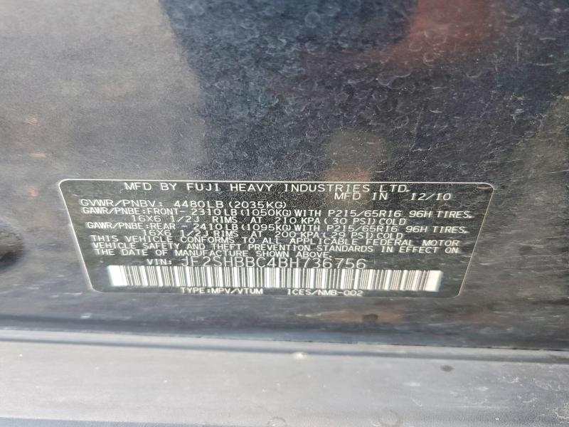 Продажа на аукционе авто 2011 Subaru Forester, vin: JF2SHBBC4BH736756, номер лота: 68293626