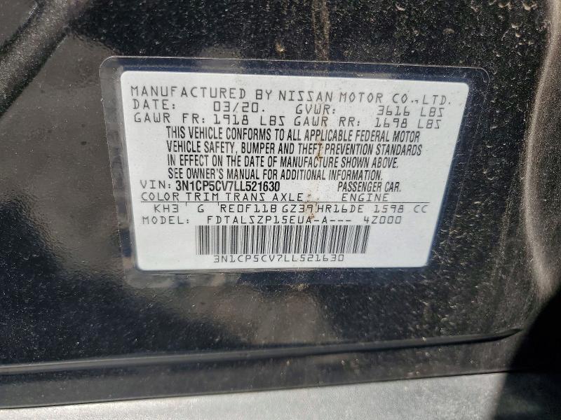 Aukcja sprzedaży 2020 Nissan Kicks, vin: 3N1CP5CV7LL521630, numer aukcji: 69084386
