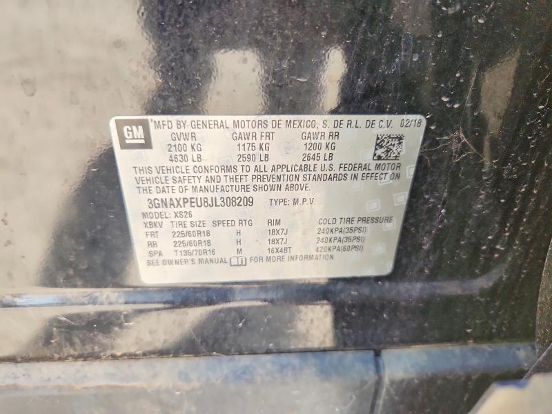 Продаж на аукціоні авто 2018 Chevrolet Equinox, vin: 3GNAXPEU8JL308209, номер лоту: 67549876