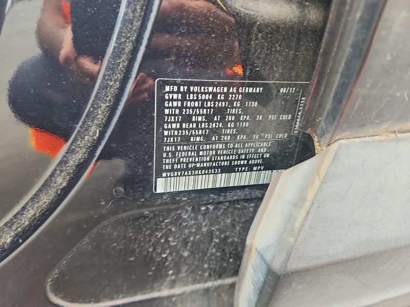 Продажа на аукционе авто 2017 Volkswagen Tiguan, vin: WVGBV7AX3HK043533, номер лота: 68258566