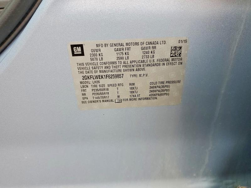Продаж на аукціоні авто 2015 Gmc Terrain, vin: 2GKFLWEK1F6259857, номер лоту: 67366716