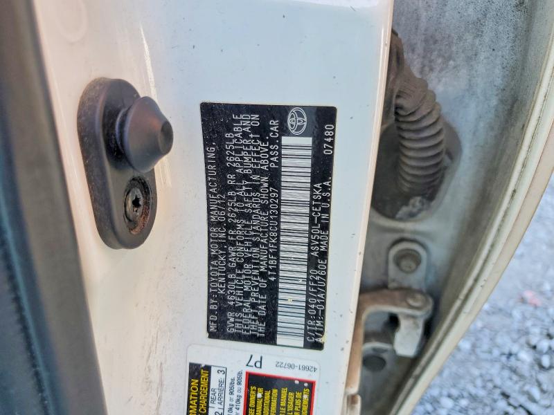 Aukcja sprzedaży 2012 Toyota Camry, vin: 4T1BF1FK8CU130297, numer aukcji: 68158176