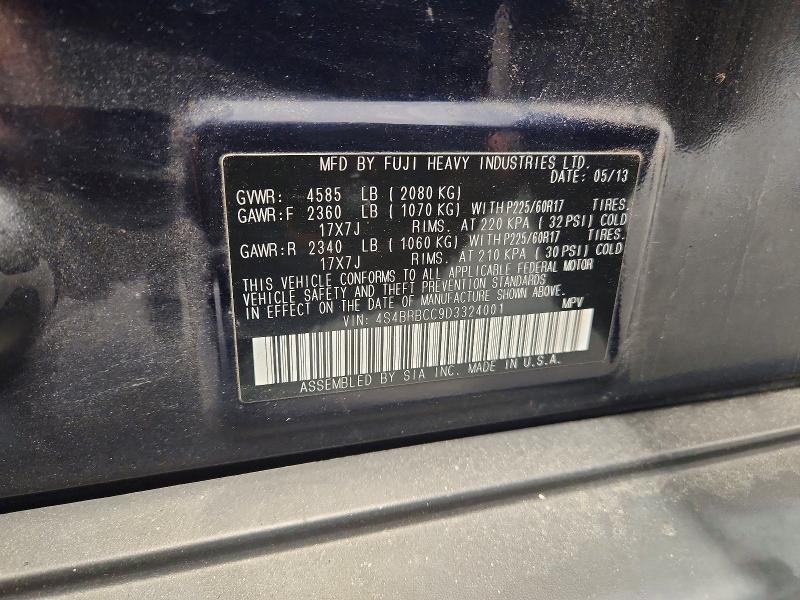 Auction sale of the 2013 Subaru Outback, vin: 4S4BRBCC9D3324001, lot number: 67298126
