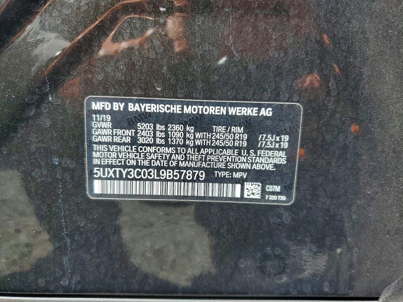 Продаж на аукціоні авто 2020 Bmw X3, vin: 5UXTY3C03L9B57879, номер лоту: 70723936
